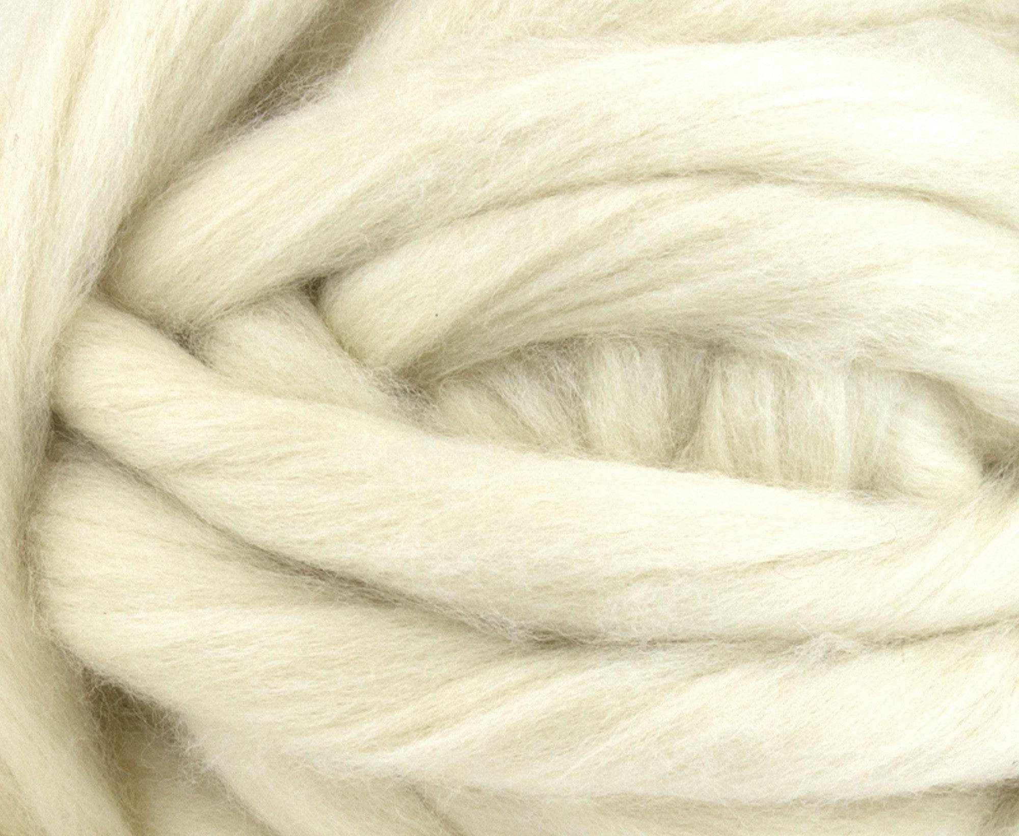 Natural White Blue Faced Leicester Jumbo Yarn - World of Wool