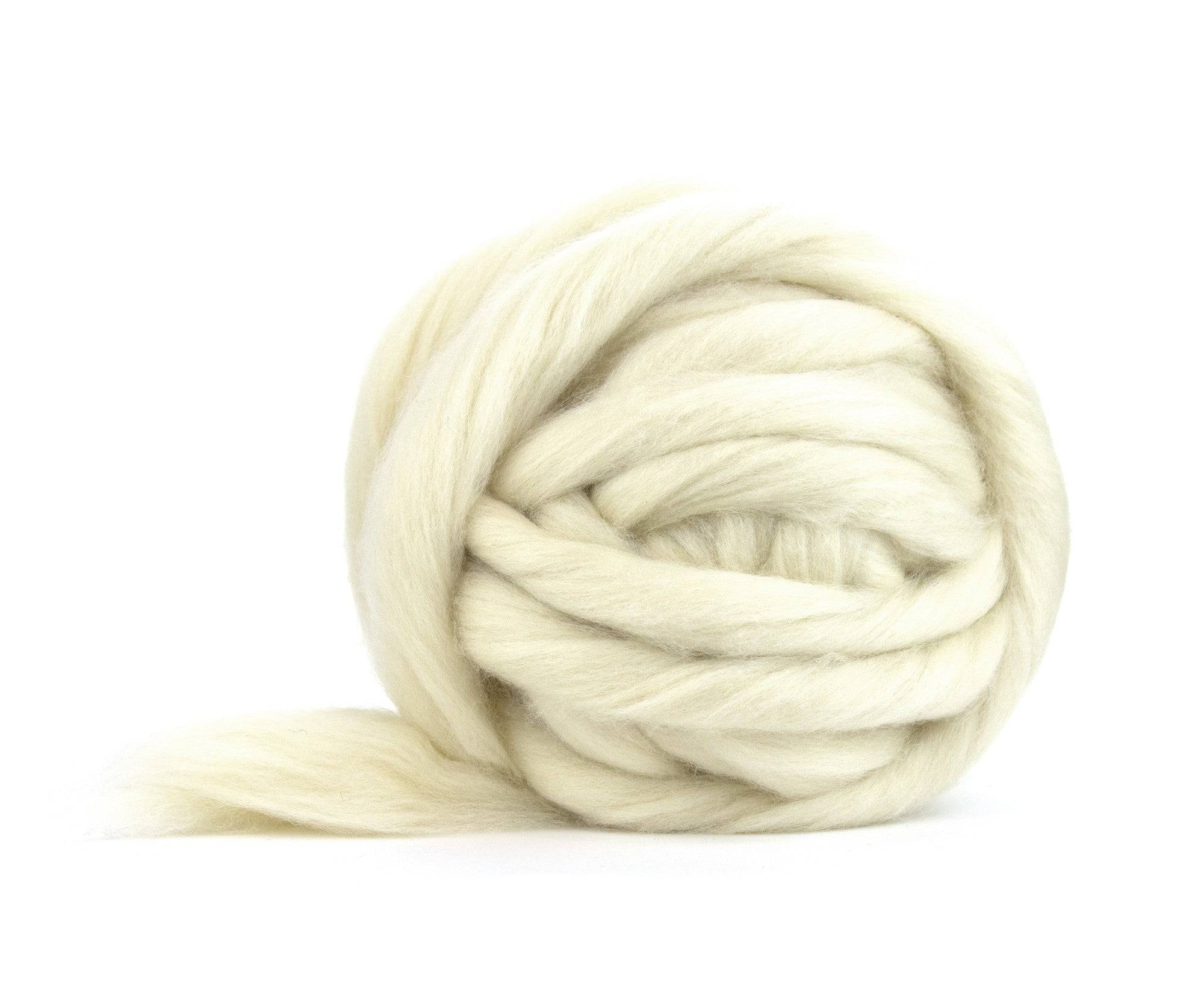 Natural White Blue Faced Leicester Jumbo Yarn - World of Wool