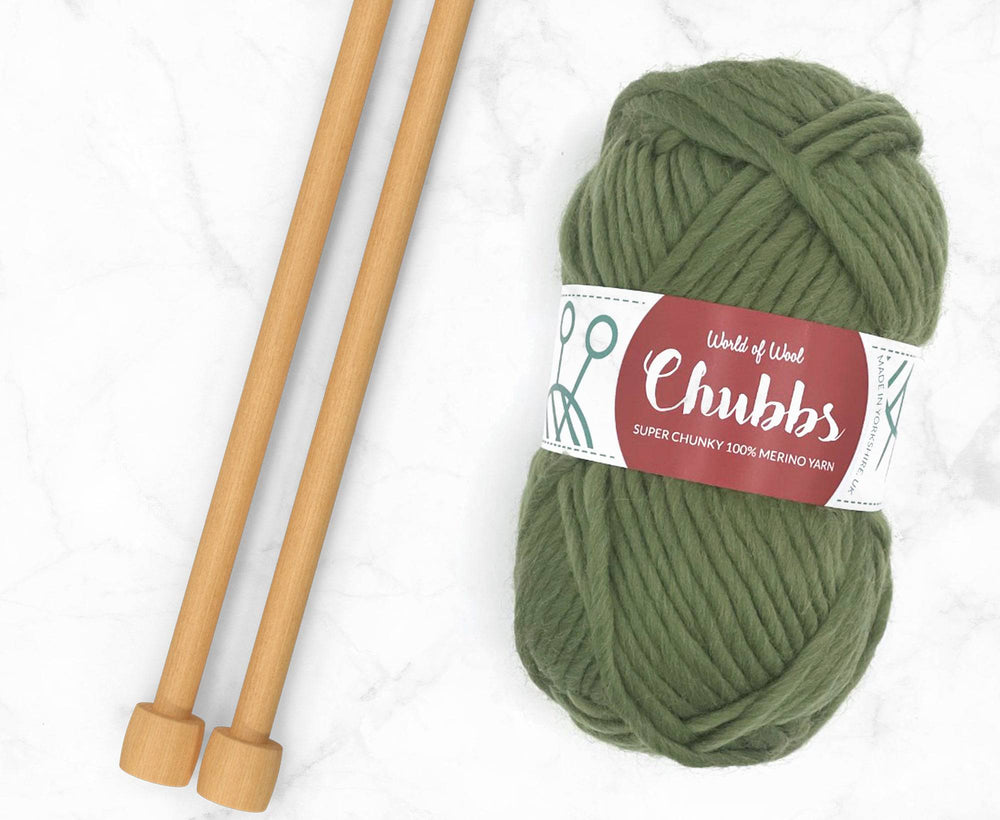 Olive Merino Super Chunky Weight.
