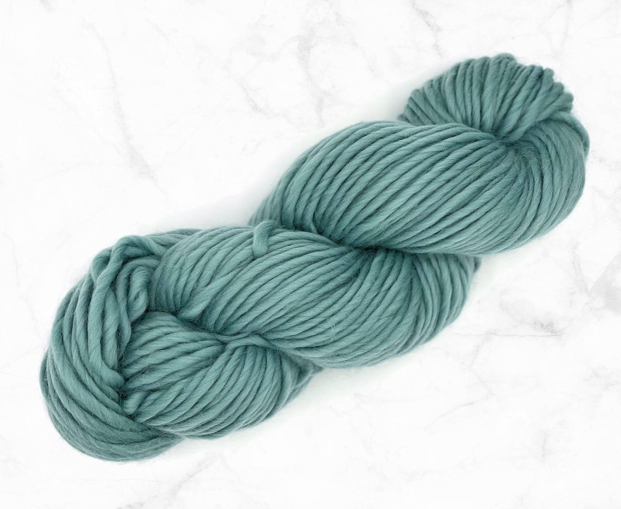 Teal Merino Super Chunky Weight.