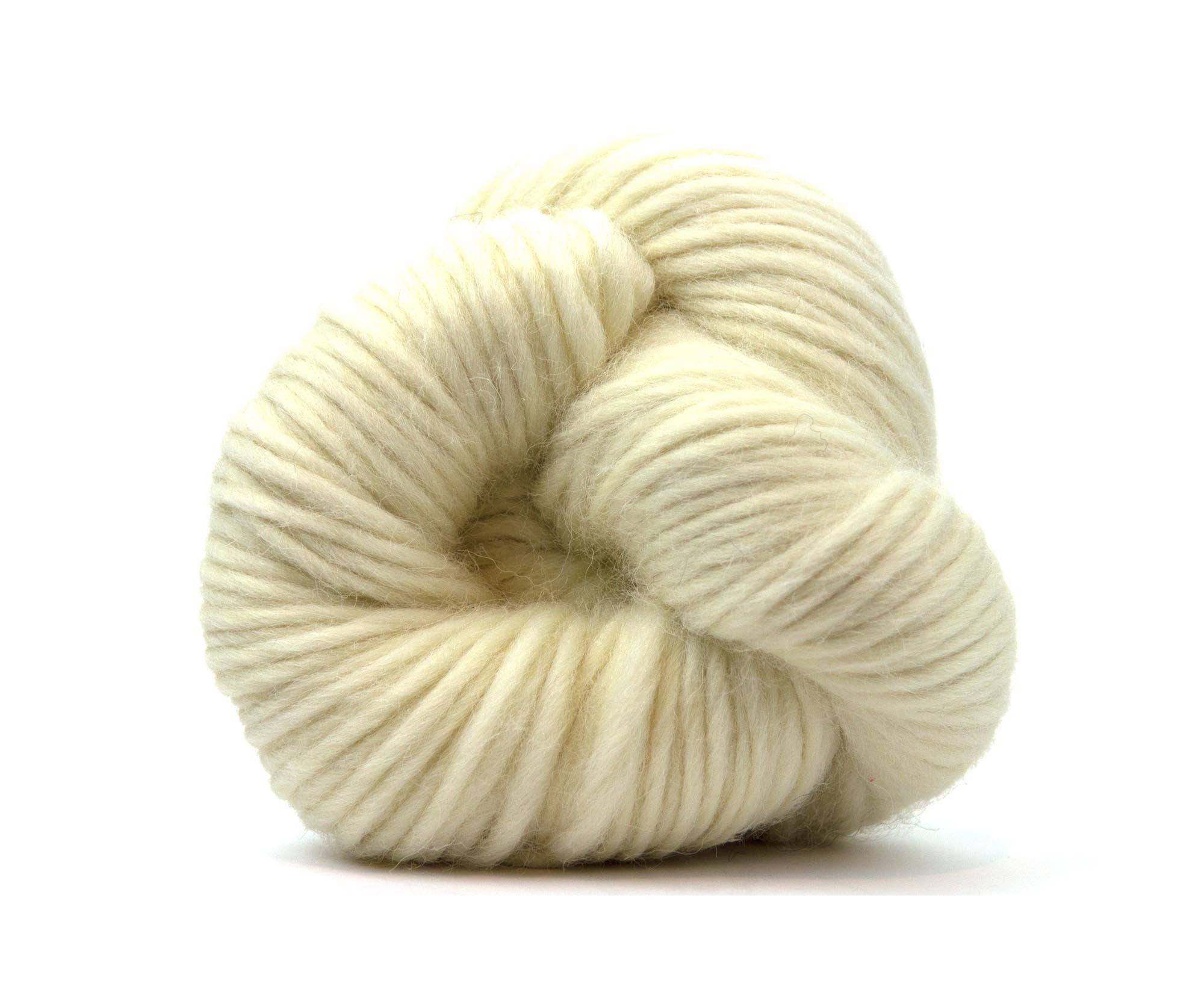 White Cheviot Super Chunky Weight Hank.