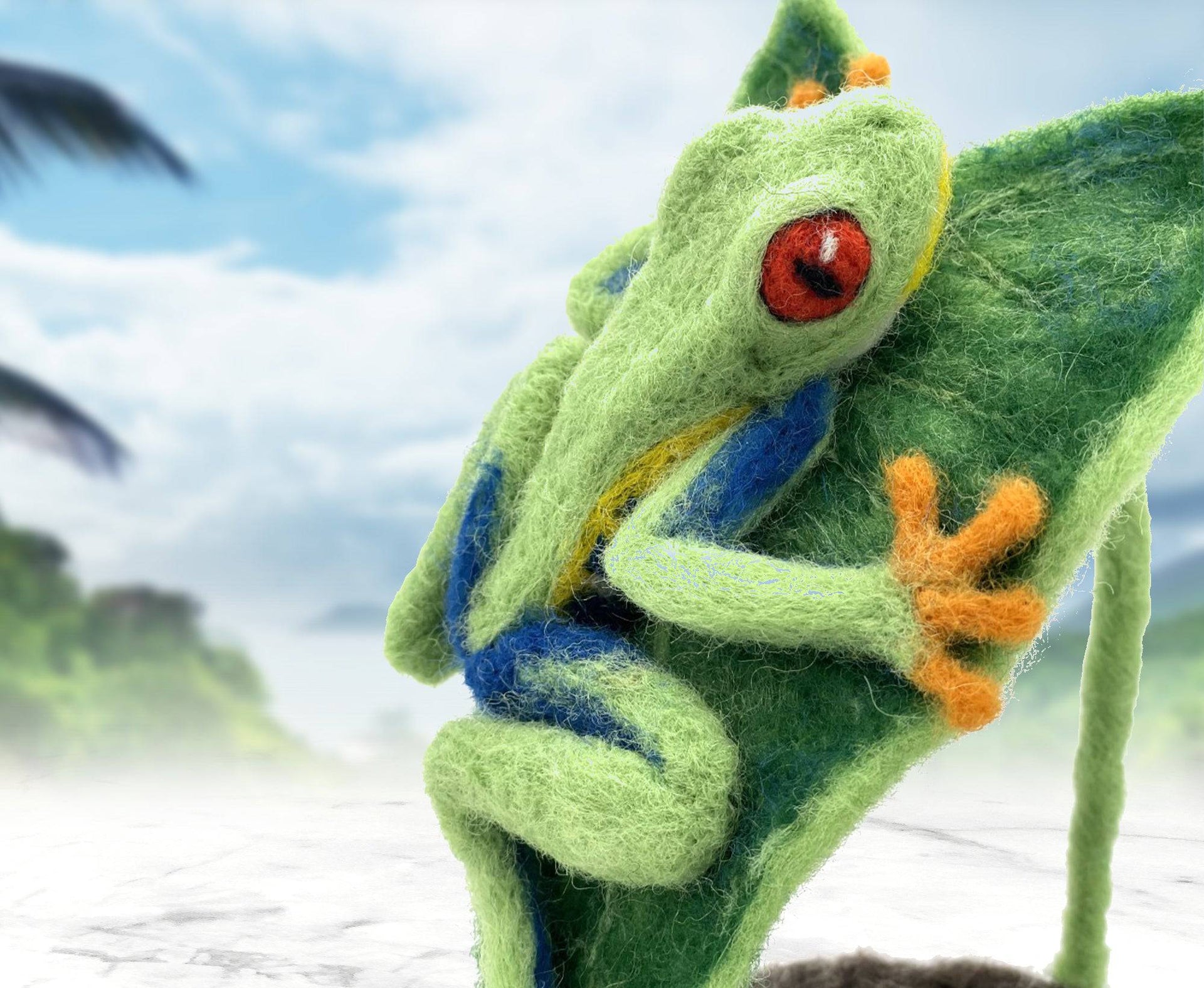 Fonzo the Frog | Needle Felting Kit.