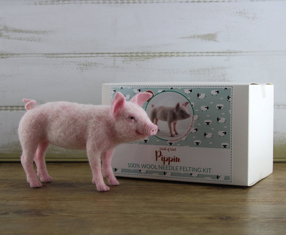 Pippin The Pig | Needle Felting Kit.