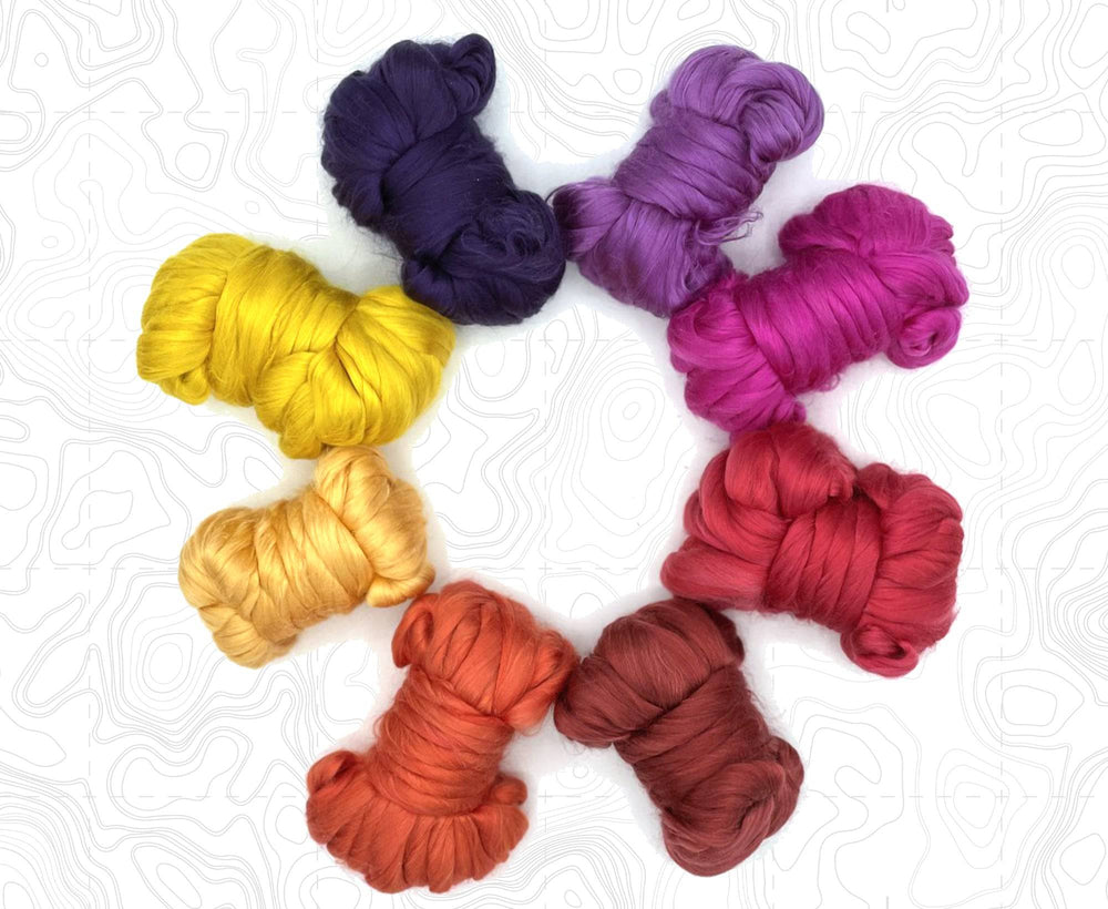 African Sunset Dyed Mulberry Silk Pack - World of Wool