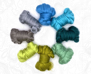 Niagra Falls Dyed Mulberry Silk Pack Speciality Fibres WoWkit